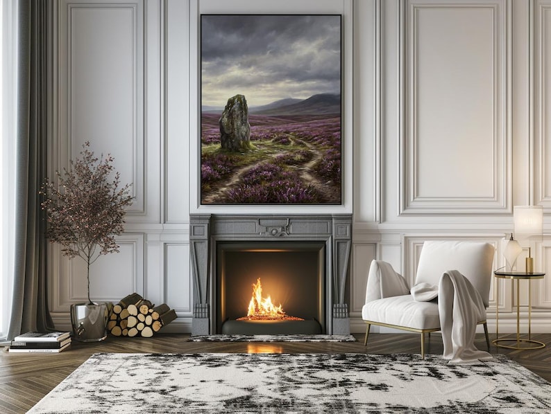 Heather Moor Standing Stone Print