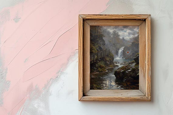 Thanksgiving Autumn Waterfall Gorge Print