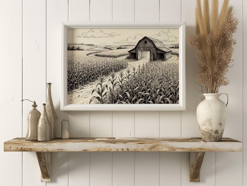 Thanksgiving Farmhouse Barn Wall Art Printable
