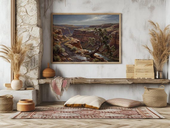 Moonlit Canyon Painting