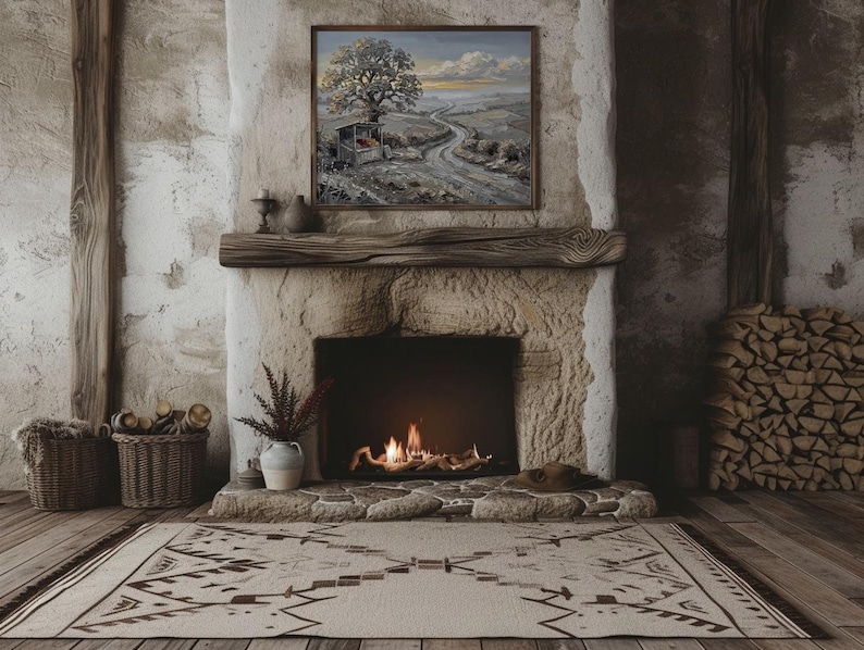Thanksgiving Farmhouse Landscape Print