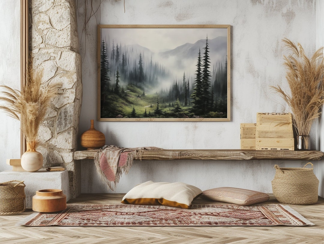 Mystic Forest Serenade Digital Print Enchanting Landscape Nature Wall