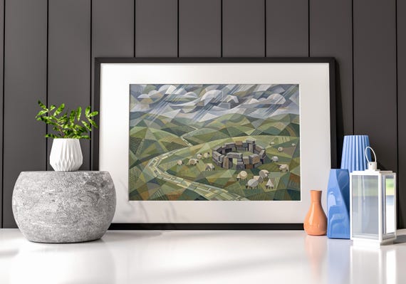 Geometric Landscape Print