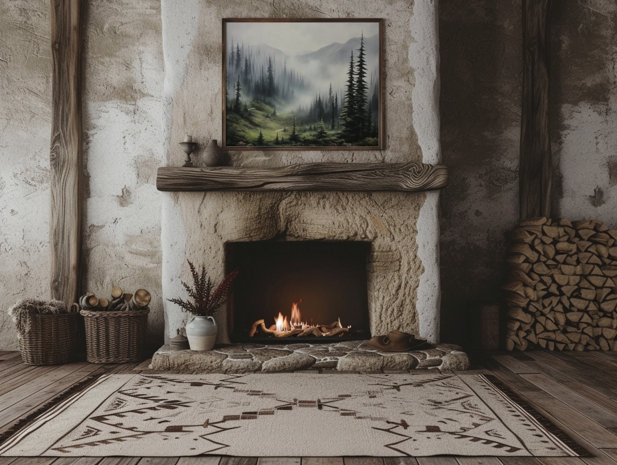 Mystic Forest Serenade Digital Print Enchanting Landscape Nature Wall