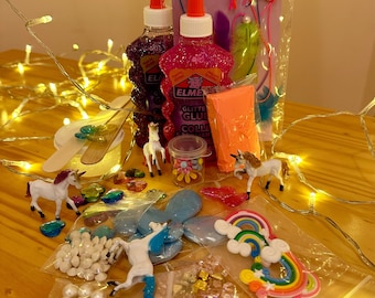 Kit sensorial/limo DIY de arcoíris y unicornios