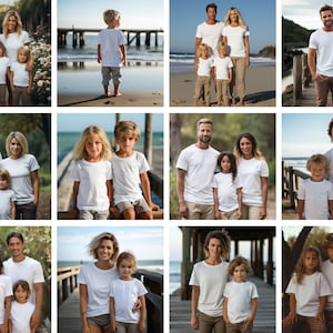 Familie passendes Shirt Mockup Bundle, Familie T-Shirt Mockup, Mama und ich Mockup, Papa Mockup, Bella Canvas Mockup, Gruppen Mockup Bild 3