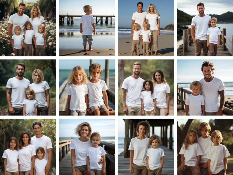 Familie passendes Shirt Mockup Bundle, Familie T-Shirt Mockup, Mama und ich Mockup, Papa Mockup, Bella Canvas Mockup, Gruppen Mockup Bild 3
