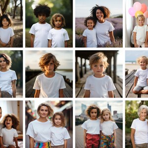 Familie passendes Shirt Mockup Bundle, Familie T-Shirt Mockup, Mama und ich Mockup, Papa Mockup, Bella Canvas Mockup, Gruppen Mockup Bild 4