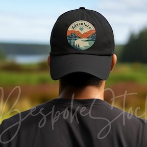 Black Baseball Hat Mockup, Dad Hat Mockup, Black Hat Mockup, Cap Mockup, Blank Hat Mockup
