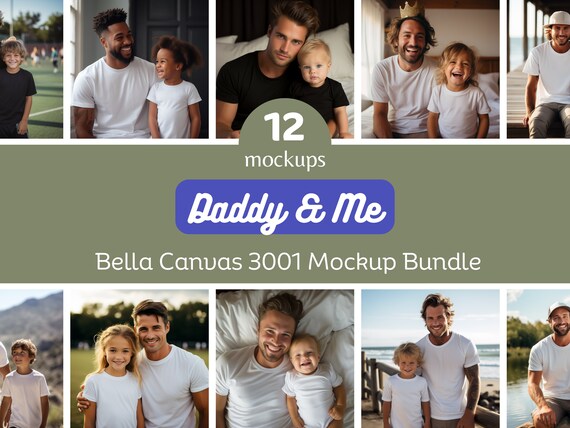 12 Daddy and Me Fathers Day Mockup Bundle, Dad and Baby, Dad and Girl, Daddy Girl, Digital Download