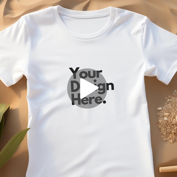 Video Mockup Bella Canvas 3001, Tshirt Video Mockup, Flat Lay Mockup, Stop Motion Video Mockup For Etsy Listing, Digital Download