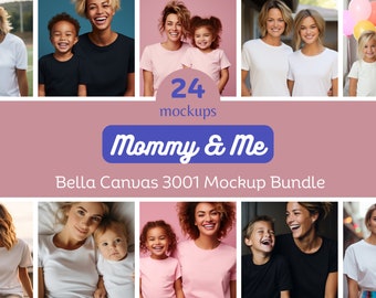 24 Mommy and Me Mockup Bundle, Mom and Mini Mockup, Mother's Day Mockup, 3001 Mockup Mom and Daughter, Digital Download