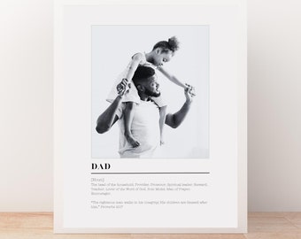 Christian Dad Definition, Man of God Wall Art, Godly Father, Man of Faith Digital Download, Proverbs 20:7, Christ Follower Father's Day Gift