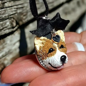 Necklace corgi, custom dog portrait, corgi lover, personalized dog portrait, necklace for dog, personalized dog necklace, dog mom gift, pets
