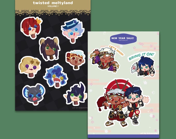 Twisted Wonderland Sticker Sheets VOL.1 - Etsy