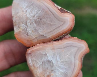 Bahia Brazilian Polished River Agate pair.