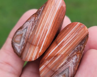 Bahia Brazilian Polished River Agate pair.