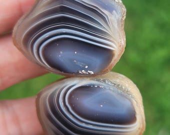 Polished Botswana Agate.  Cut and polished by me.