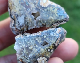 Arizona Banded Moss Agate pair from Gila Bend, Arizona.