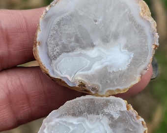 Polished Calandria Agate pair from Chihuahua, Mexico.