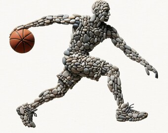 Metal Framed Poster, basketball player