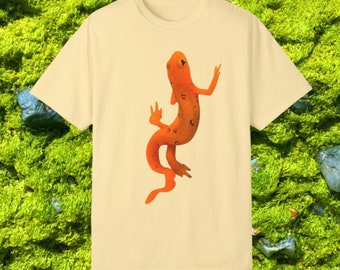 Simply Salamander - Bananenfarbenes Komfortfarben-T-Shirt