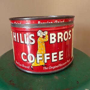 Hills Bros coffee tin
