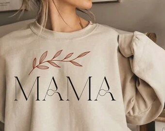 Moeder Sweatshirt, Moeder Cadeau, Aangepaste Moeder Sweatshirt, Moederdag, Minimalistische Moeder, Moeder Sweatshirt, Bloemen Sweatshirt, minimalistische moeder trui