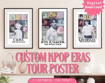 Impression personnalisée de la tournée de l'époque KPOP Era's Tour Wall Art Idol en téléchargement numérique imprimable Portrait coréen affiche chien chat petit ami petite amie