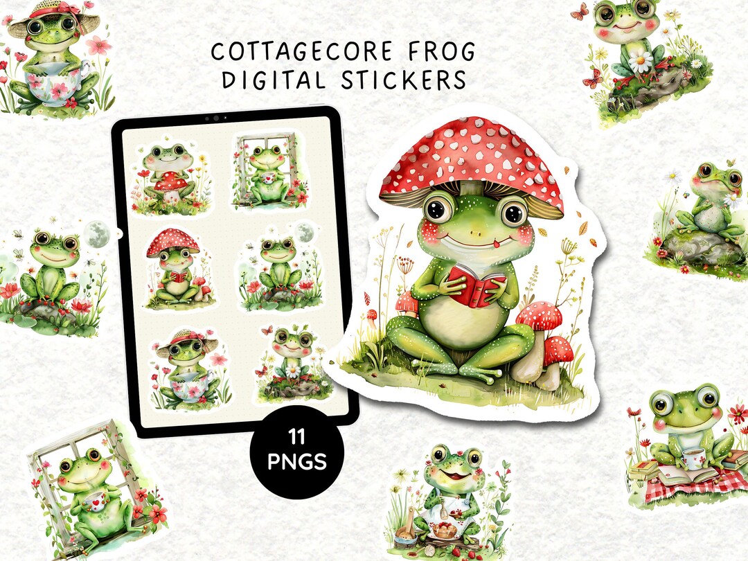 Cute Onenote Frog Digital Stickers for Goodnotes, Onenote, Notability | Cute ...