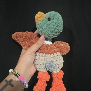 Mallard Duck Lovey, Crochet Mallard Lovey, Knotted Duck Snuggler, Baby Toddler Gift, Hunting Nursery, Duck Nursery, Baby Boy Gift
