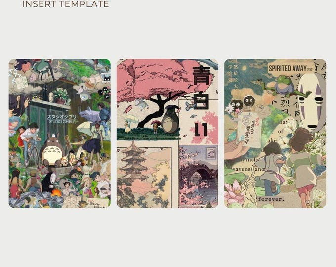 Studio Ghibli Kindle Insert: Spirited Away, Totoro Designs (Digital Download)