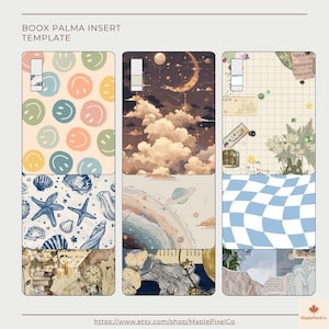 Boox Palma Insert Design for Clear Case | Skin Printable | Boox Palma 1 & 2 | E-Reader Template Download