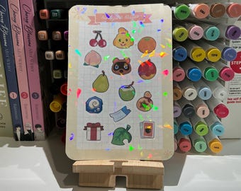 ACNH Inspired Cozy Gaming Items Sticker Sheet For Laptops Water Bottles