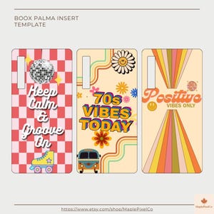 70s Boox Palma Insert Design for Clear Case | Skin Printable | Boox Palma 1 & 2 | E-Reader Template Download