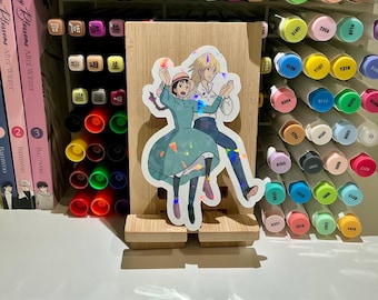 Studio Ghibli Inspired Howl's Moving Castle Holographic Vinyl Decal for Laptop Journal