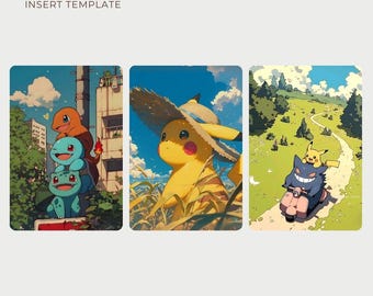 Pokemon Kindle Insert Design for Clear Case | Skin Printable | Kindle Paperwhite Basic | E-Reader Template Download