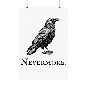 The Raven Edgar Allan Poe 24x36 Poster for Halloween Nevermore