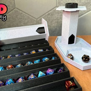 Dice Storage with Dice Tower Center