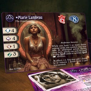 マリー・ランボー（グリッターエッジ） - アーカムホラーLCG対応 - カスタム - フルアート - プロモスタイル捜査官カード