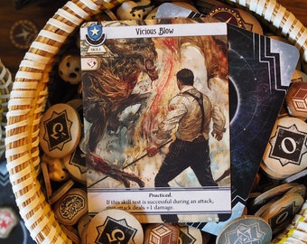 Coup vicieux - horreur à Arkham LCG - personnalisé - oeuvre d'art - style promo