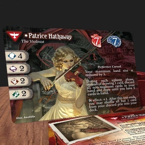 Patrice Hathaway (bord scintillant) - compatible avec Arkham Horror LCG - Custom - Full-Art - Promo Style Investigator Card