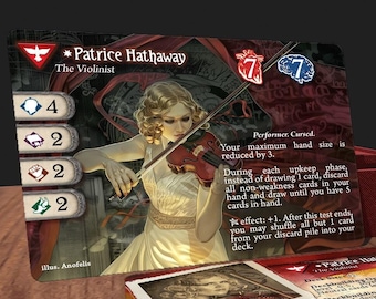 Patrice Hathaway (bord scintillant) - compatible avec Arkham Horror LCG - Custom - Full-Art - Promo Style Investigator Card