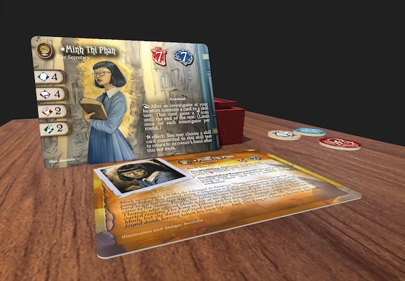 Minh Thi Phan (yellow Glitter Edge) - Compatible With Arkham Horror LCG - Custom - Full-art Investigator Card - Etsy Minh Thi Phan (yellow Glitter Edge) - Compatible With Arkham Horror LCG - Custom - Full-art Investigator Card - Etsy