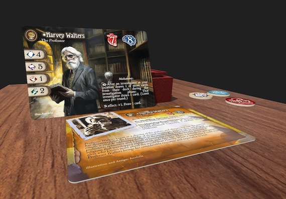 Harvey Walters (yellow Glitter Edge) - Compatible With Arkham Horror LCG -  Custom - Full-art Investigator Card - Etsy
