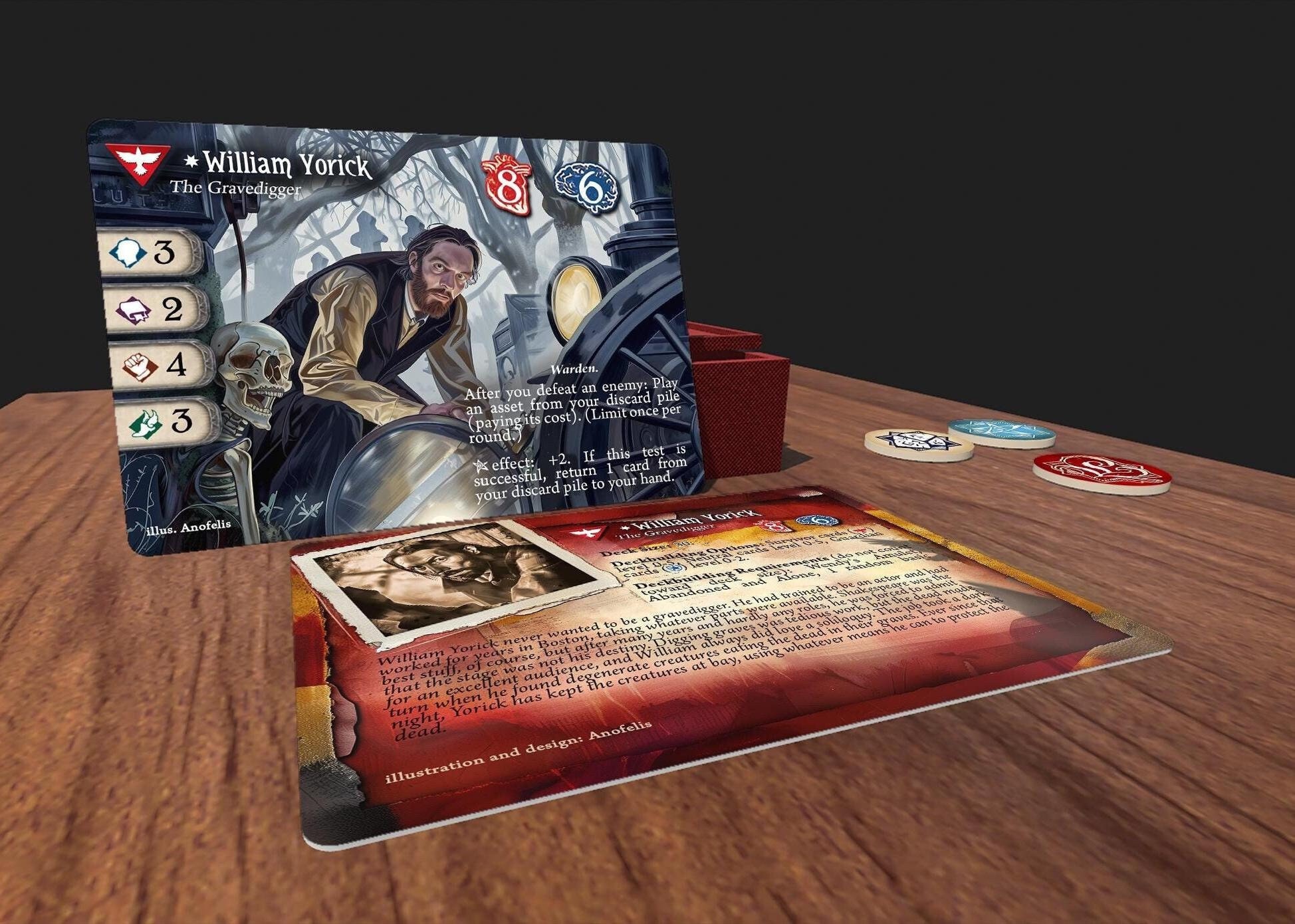 William Yorick (glitter Edge) - Compatible With Arkham Horror LCG - Custom  - Full-art - Promo Style Investigator Card - Etsy Australia