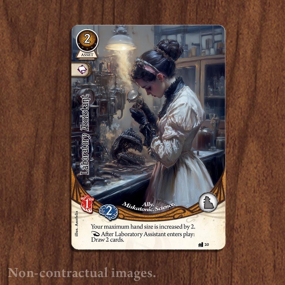 Arkham Lab Laboratory Assistant (asset) - Compatible With Arkham Horror LCG - High ...