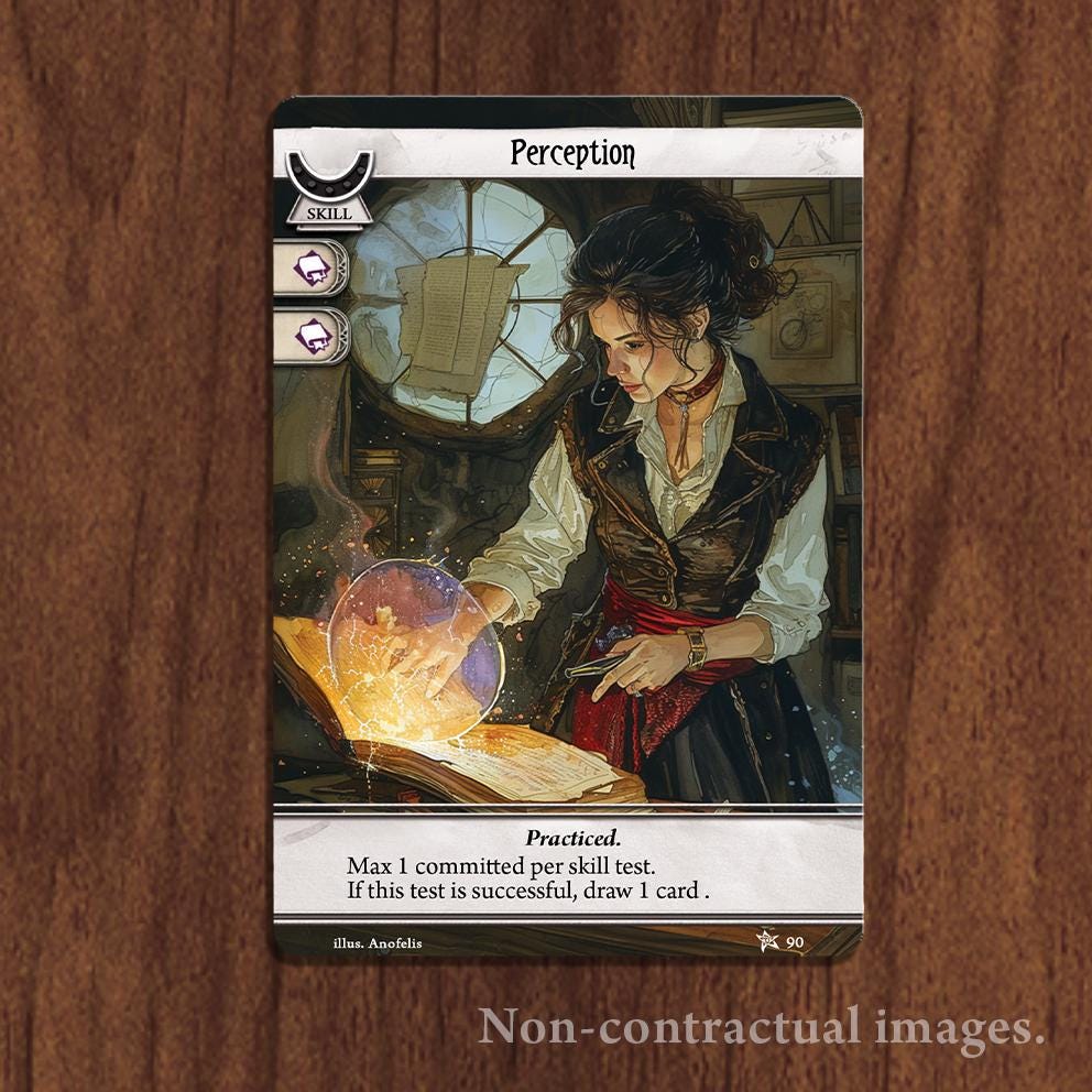 arkham horror skill cards Horror: The Card Game Carolyn Fern Investigator Deck Deduction skill card : r/arkhamhorrorlcg