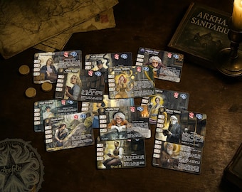 Seekers Full Serie (13x Karten - Glitzerkanten) - Kompatibel mit Arkham Horror LKG - Custom - Full-Art - Promo Style Ermittler Karte