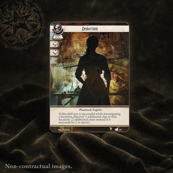 Deduction (skill) - Compatible With Arkham Horror LCG - High Quality Proxies - Fanmade - Full Art - Etsy New Zealand Deduction (skill) - Compatible With Arkham Horror LCG - High Quality Proxies - Fanmade - Full Art - Etsy New Zealand
